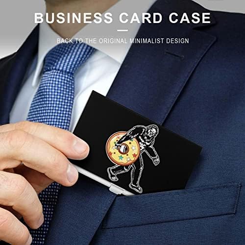 Bigfoot Donut Design Id Business Card Titular Case Organizador Profissional Metal Slim Pocket