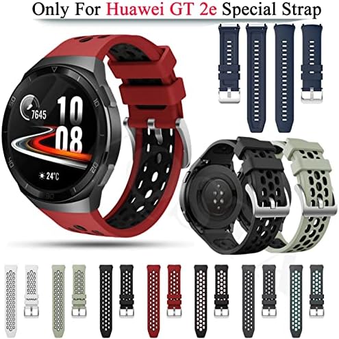 KFAA Sport Original Silicone 22mm Watch Band tiras para Huawei relógio GT 2E Smart Watch Substituição GT2E Pulseira Correia