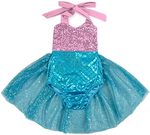 Carkoo sereia bebê menina de uma peça de banho com vestido tutu