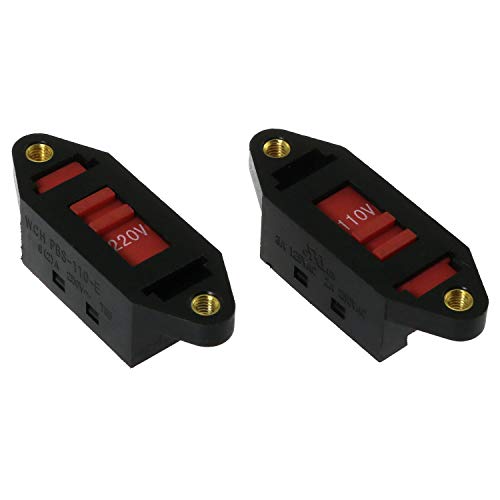 Encaminhe de seletor de tensão de excelente interruptor de slide 2 pcs 110V a 220V 6 Terminais