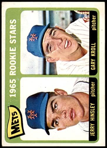 1965 Topps 449 Mets novatos Jerry Hinsley/Gary Kroll New York Mets ex Mets