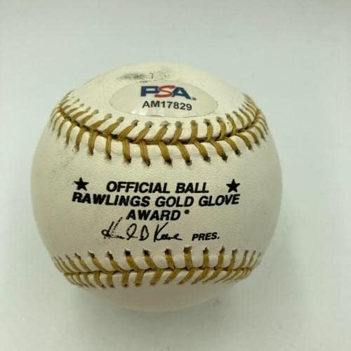 Raro Willie Mays assinado Rawlings Gold Gold Award Baseball PSA DNA COA - luvas MLB autografadas