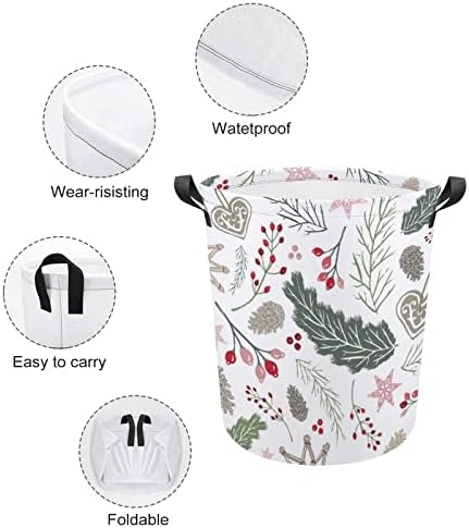 Lavanderia cesta de lavanderia floral cesto com alças cesto dobrável Saco de armazenamento de roupas sujas para quarto,