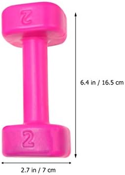 WAKAUTO Dumbbell Hand Weight Women Kids Home and Gym Fitness Exercício Treinamento Treinamento Anti Slip 1 par 1. 63kg