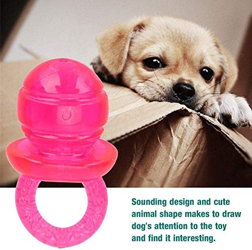 5pcs Pet Dog Toy de mastigar, Pedra de chupeta cães de animais de estimação mordida em dentição, soando interativo, brinquedo