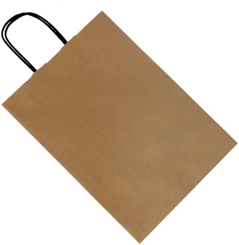 7.75x3.74x10,43 polegadas sacos de papel marrom, 120 PCs Kraft Sacos de papel com alças a granel, sacolas de presente de facebag,
