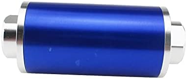 Filtro de combustível em linha de 30 mícrons com 6an 8an 10an adaptador universal 58mm azul