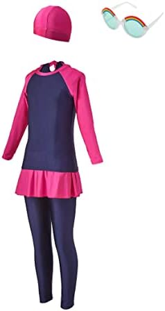 Ministras de meninas islâmicas Zhxinashu, roupas de banho de guarda -precada, maiô muçulmano para meninas, maiô de