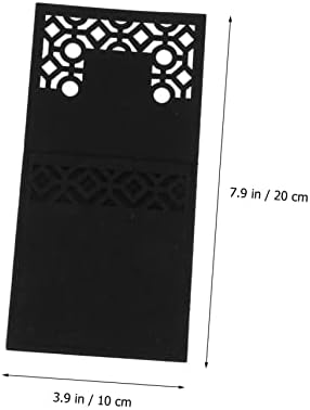 Nolitoy 4pcs bolsa de talheres de Natal decoração de casamento preto decoração de natividade decoração de mesa preta saco