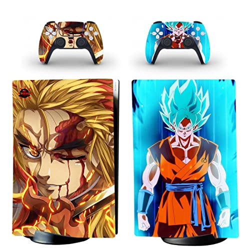 Para PS5 Digital - Anime Demon Kimetsu Slayer e NO Yaiba Tanjiro Nezuko Zenitsu Akaza Rengoku Inosuke PS4 ou PS5 Skin Stick