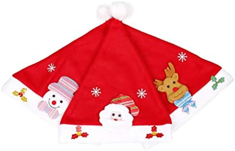 ABOOFAN 3PCS Decalque de desenho animado de Natal Papai Noel Hat chapéu de natal decoração Favor