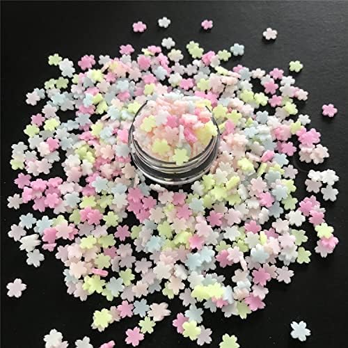 50g /pack mistura cores flores de cereja fatias de suprimentos polímero de argila macia decoração diy para resina artesanato