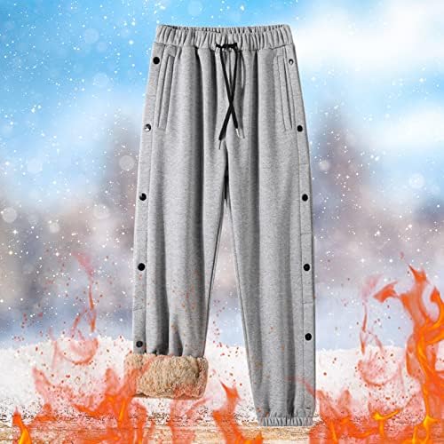 Miashui Gift Boy Men's Jogging Bottoms Calças de lã quente Casual Sortpants de inverno Esportes espessados ​​meninos de inverno