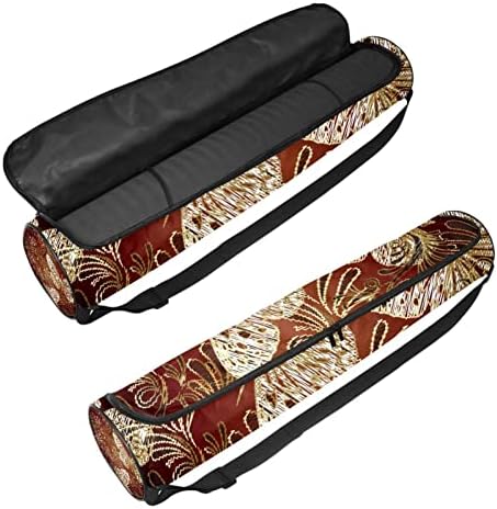 Borboleta e bordado floral Pattern Yoga Mat Bags de ioga de ioga Full-Zip