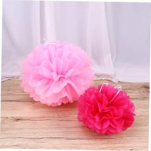 Jojofuny 12pcs de decoração de casamento pompoms bolas de flores bolas de papel bolas de papel buquê decorar suprimentos de