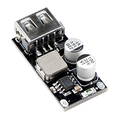 Conversor USB Buck, DROK 4PCS DC-DC Módulo de adversário 6-32V 12V 24V a 5V QC 3.0 Módulo de carregamento Regulador de tensão