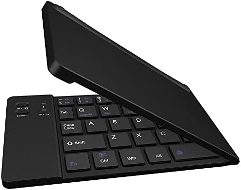 Funciona da Cellet Ultra Slim Folding Wireless Bluetooth Teclado compatível com o LG G6 Plus com HoldStand do telefone - Teclado recarregável