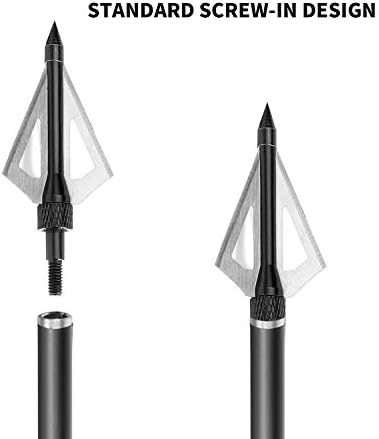 Eonactve Broadheads 100 grãos - besteira Broadheads 3 Blades Dicas de seta Arco -e flecha Broadheads para caça e tiro, faça uma