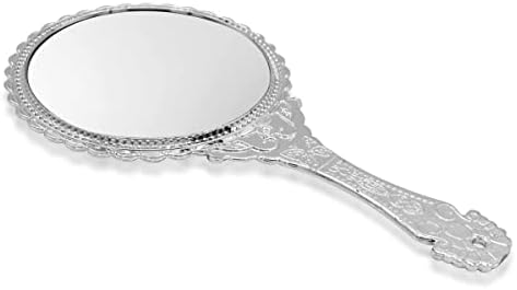 Kabir, 11,5 polegadas, espelho de mão, espelho portátil com alça, espelho portátil, maquiagem pessoal espelho redondo