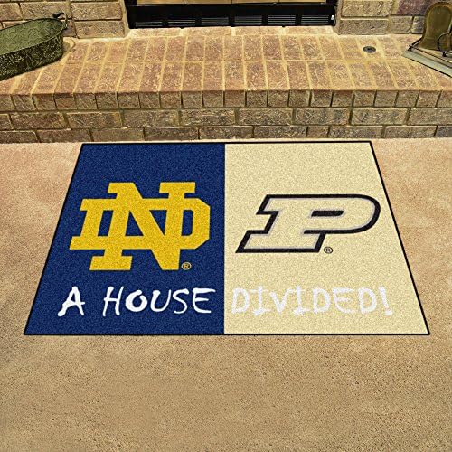 FanMats 18678 Notre Dame / Purdue House Divided Rug - 34 pol. X 42,5 pol.