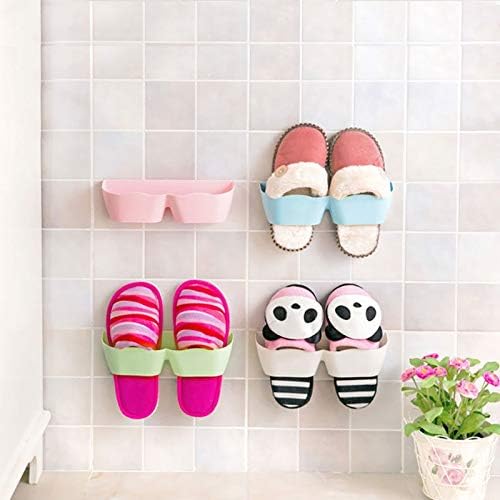 Slippers de montagem na parede pendurar suporte para suporte de armazenamento Sapatos dobráveis ​​SLIPPERS DUPLA-camada