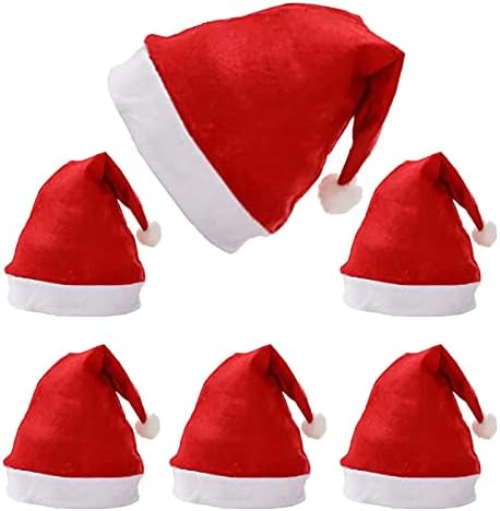 Gonfaci Christmas Papai Noel, Red White Papai Noel Chapéus para Festas de Costume de Natal, Tamanho único para todos,