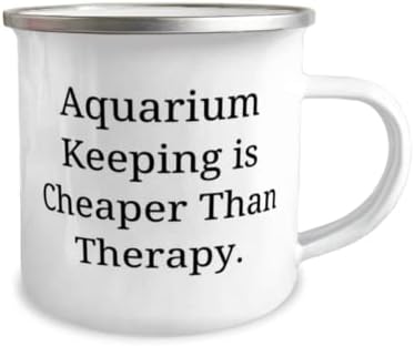 Bela manutenção de aquário, manutenção de aquário é mais barata que terapia, caneca de campista de 12 onças para