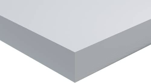 Placa de espuma de PVC expandida, branca, 1 de espessura, 42 W x 42 l