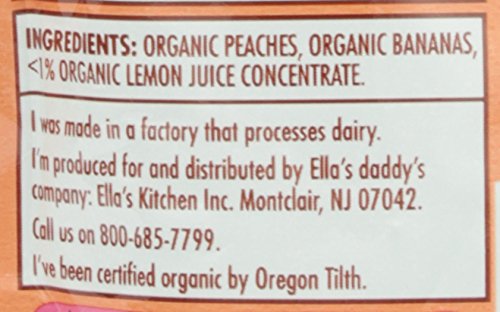 Kitchen Organic Stage 2, Peaches + Bananas, 3,5 onças