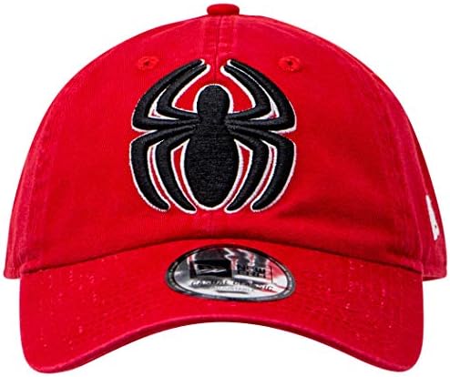 New Era Spider-Man Classic Symbol Casual Classual 9Twenty Ajusta Dadd Hat Red
