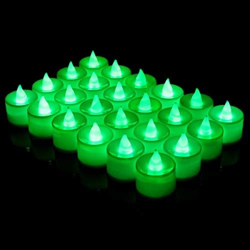 Sezrgiu 24 PCs piscando colorido vela falsa luz brilhante sem chama LED LEVEL VELAS LUZ