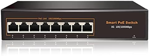 Switch do Poe de porta do IENRON 8, Ethernet Splitter 8 Porta Rede de gigabit Switch 120W Switch de rede não gerenciado Ethernet
