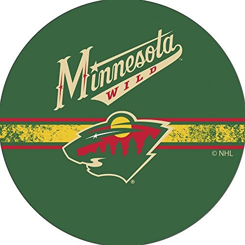 Marca de marca registrada NHL Minnesota Wild Swivel Bar Banco com costas