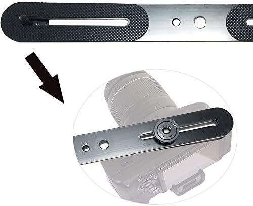 Barra de extensão flash de montagem em câmera dupla de USJBGO, suporte de flash de 27 cm/10,6 polegadas com parafuso duplo