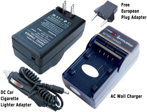 Kit de carregador de bateria de carro de parede AC ITEKIRO para Panasonic Lumix DMC-FZ5GN + ITEKIRO 10 em 1 Cabo de carregamento USB