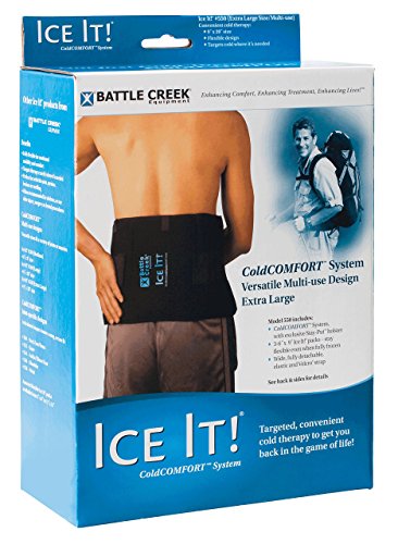 Battle Creek Ice It! ® Sistema Extra -Grea de Coldcomfort ™ - 9 ”x 20” - Inclui 3 - 6 x 9 Pacotes de gelo