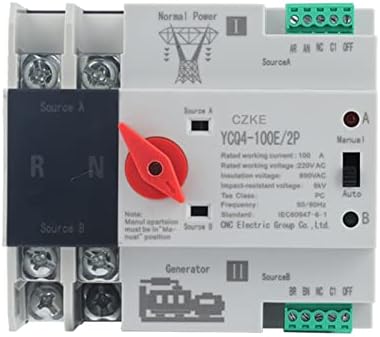 MGTCAR YCQ4-100E/2P 63A 100A DIN RAIL ATS ATS DUAL POWER AUTRIMÁTICO Chave de seletor elétrico Power ininterrupto