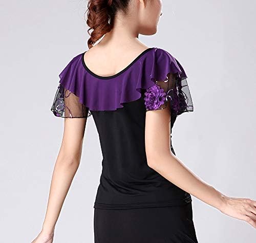 Whitewed Ballroom Modern Latin Square Tops Tops Performance Camisas Top