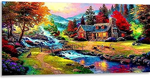 Instarry 5D Diamond Painting Kits para adultos Tamanho grande broca completa Dream Town Rhinestones Cross Stitch Wall Art Decor