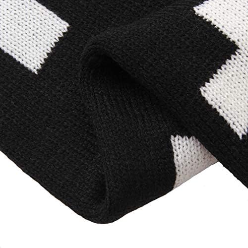 Mimixong Baby Cobertors de malha Cobertores pretos e brancos com padrão suíço cruzado para menino e menina 30 × 40 polegadas