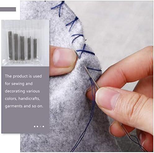 Fomiyes agulhas conjuntos de agulhas grandes e robustas de aço inoxidável A agulhas de tricô de costura para criar projetos de tecelagem