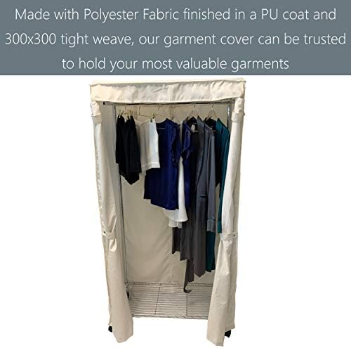 Tampa portátil de rack de roupas portáteis - Proteja suas roupas da poeira, mantenha seu quarto com aparência organizada