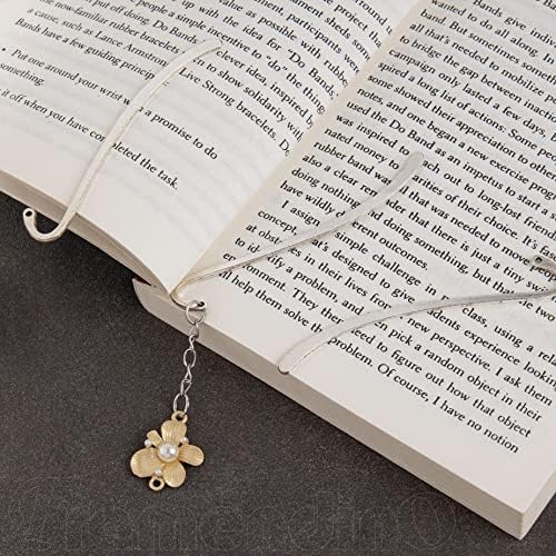 FRAMENDINO, 10 Pack Silver Hook Bookmarks Metal Bookmark Hairpin gancho liga de gancho Ligante brilhante Os pingentes dos