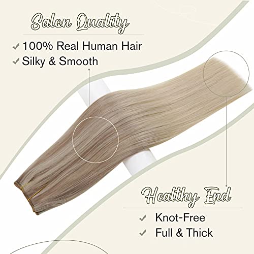 Easyouth 18 polegadas de um pacote com extensões de cabelo de trama e uma pacote de cabelo extensões de cabelo humano colorido