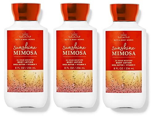 Bath & Body Works Solshine Mimosa 24 horas Lotção do corpo de umidade de 3 - Tamanho completo