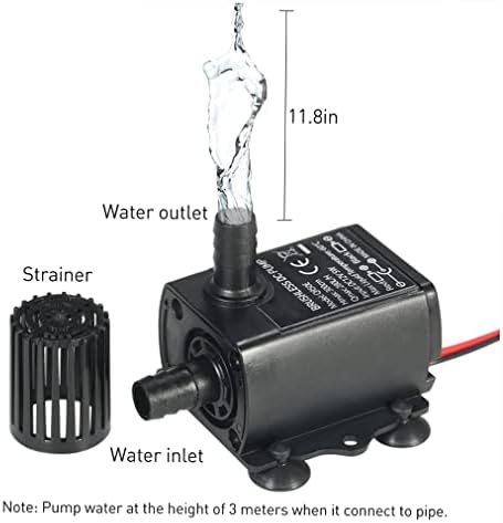 Aquário da bomba de água, bomba de água submersível, DC 12V 5W, Mini Bomba Silenciosa para Lanque