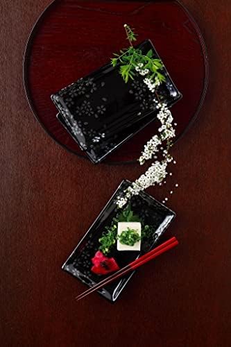 JapanBargain 4691, Sushi Japonês Conjunto de Placas de Sushi de porcelana Conjunto de presentes de prato de jantar,
