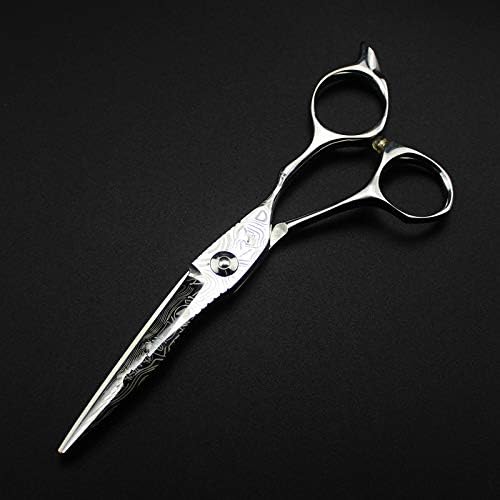 Tesoura de corte de cabelo, 6 polegadas Damascus aço cortada tesoura de cabelo cortando barbeiro tesoura de tesoura de