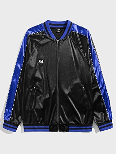 Jaquetas para homens - homens número de detalhes em contraste com o lateraam Bomber Jacket