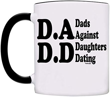 Caneca D.A.D.D Dads contra filhas namorando Coffee Canecte-Mug-0011-Black